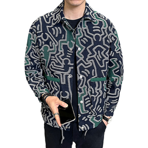 2026春款男士微宽松大花人型牛仔夹克外套A230-8310-P99（控150）图片