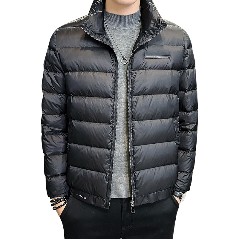 2025冬男简欧立领字母标90轻薄羽绒服A230-901-P185(控285)，男装羽绒服，电商A230