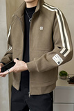 2025秋季男款立领修身贴标二条杠夹克外套A230-9926-P145(控195)，男装夹克，电商A230