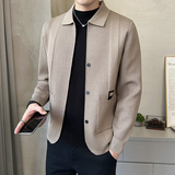 2026年春季男士款修身方领贴标纹理开衫外套A230-2320-P95(控138)，女装短外套，电商A230