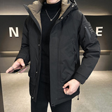 2025年冬季男款修身工装印花中长款羽绒服A230-18012-P238(控338)，男装羽绒服，电商A230