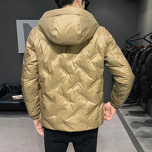 2025冬男款标90修身连帽鲨鱼压花羽绒服A230-Y51-P185（控285）图片