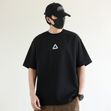 2025年夏季男新款微宽松圆领3角印花短袖T恤A230-8610-P68(控118)，商品下架区，电商A230