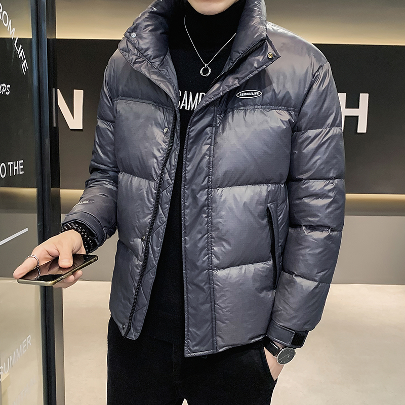 2025冬款男款拼接细格贴标微宽松羽绒服A230-66010-P125（控199），男装羽绒服，电商A230