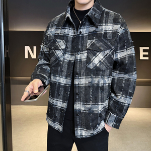 2025年冬男微宽松牛仔衬衫领标90羽绒服A230-5885-P259(控359)图片