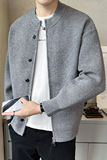 2025秋季男装款纯色纽扣亨利领毛衣外套A230-7709-P118(控158)，男装针织衫/毛衣，电商A230