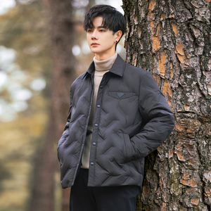 2025冬男修身方领90%白鹅绒轻薄羽绒服A230-A999-P239(控299)图片