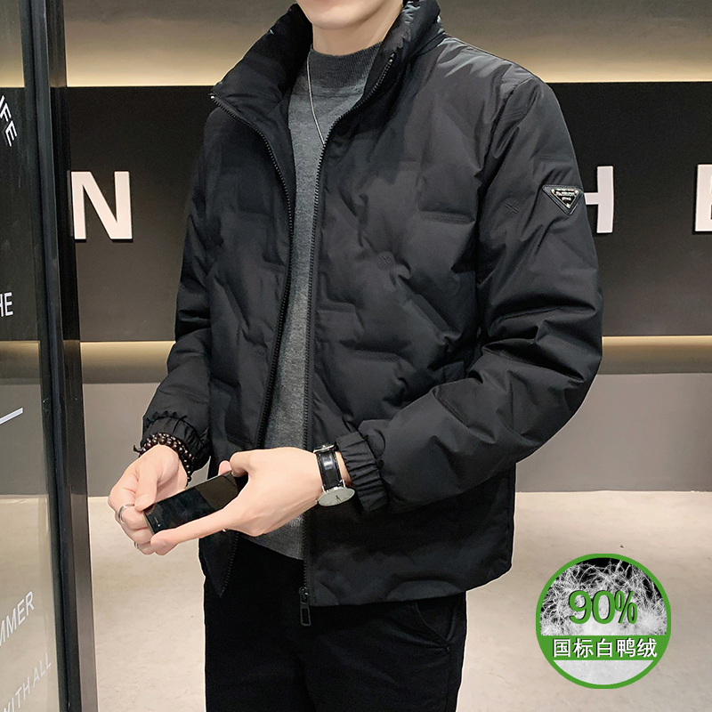 2025冬男款标90修身压花立领贴标羽绒服A230-K001-P175(控270)，男装羽绒服，电商A230