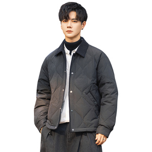 2025冬男修身灯芯绒方领菱形标90羽绒服A230-5937-P248(控348)图片