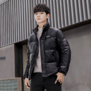 2025冬款男款拼接细格贴标微宽松羽绒服A230-66010-P125（控199）图片