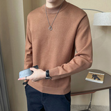 2025秋冬男装款新针法纯色半高领保暖打底衫A230-3001-P58(控85)，男装T恤，电商A230