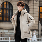 2025年冬季男款修身工装印花中长款羽绒服A230-18012-P238(控338)，男装羽绒服，电商A230