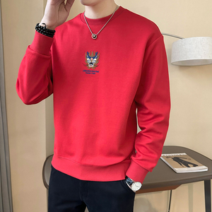 2025秋季男士款修身前后彩色刺绣龙卫衣打底A230-903-P78(控118)图片