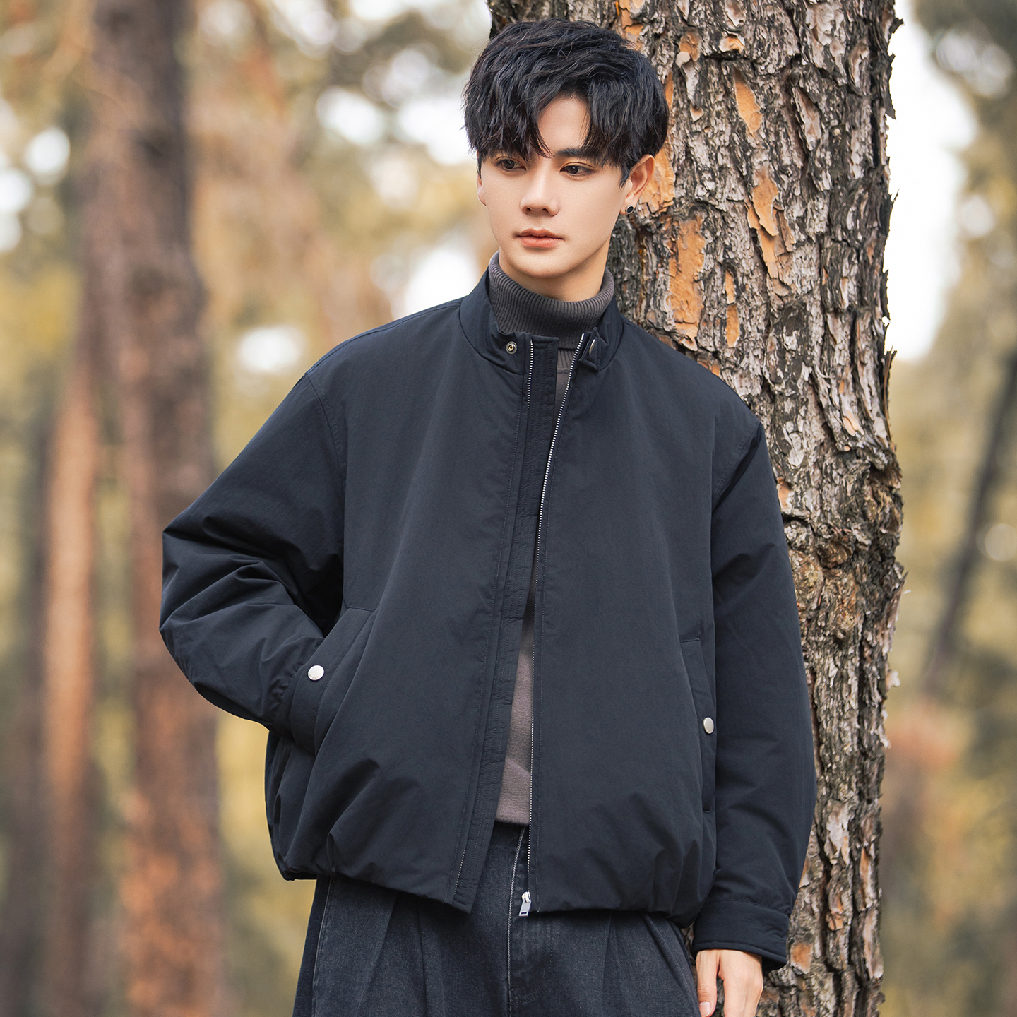 2025冬男宽松圆领标90白鸭绒轻奢羽绒服A230-8166-P275(控375),男装羽绒服,电商A230 2025冬男宽松圆领标90白鸭绒轻奢羽绒服A230-8166-P275(控375),男装羽绒服,电商A230