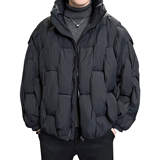 2025冬男年货宽松立领酒桶块标90羽绒服A230-8901-P420(控599)，男装羽绒服，电商A230