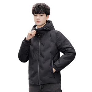 2025冬季男标90连帽压花休闲保暖羽绒服A230-K002-P195(控290)图片