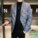 2025冬男标90修身方领压花西装羽绒服A230-K003-P195（控290），男装西服套装，电商A230