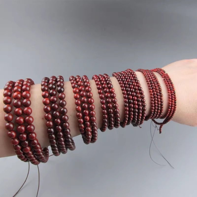 天然正品保真印度小叶紫檀木圆珠手串手链佛珠念珠男女108颗多圈