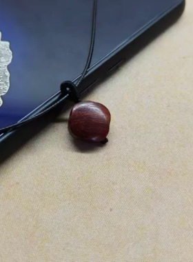 天然印度小叶紫檀小木块吊坠项链颈链配饰复古百搭锁骨链平安无事