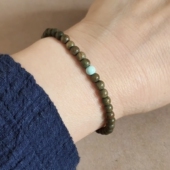 天然绿檀木细小简约素雅檀香木质手链小珠民族文艺男女手串学生