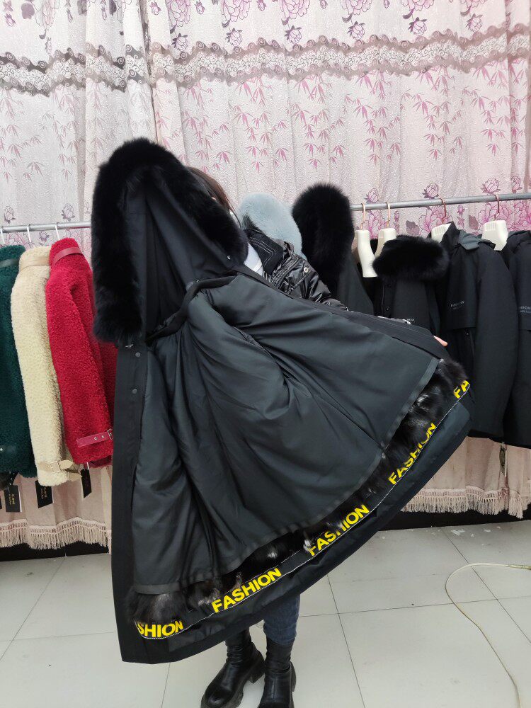 冬季皮草男士派克服中长款真皮真皮草