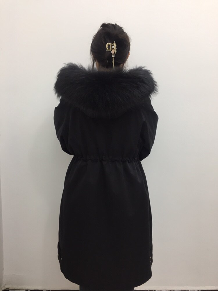 冬装长款女均码长款工装毛胆毛袖皮草