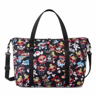 日杂附录潮牌卡通奶嘴手提袋 旅行袋 单肩挎包行李袋大容量旅行包