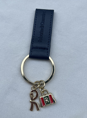 R品牌金色流行首饰 包包饰品 Diy挂件 钥匙扣铝合金 手工项链吊坠