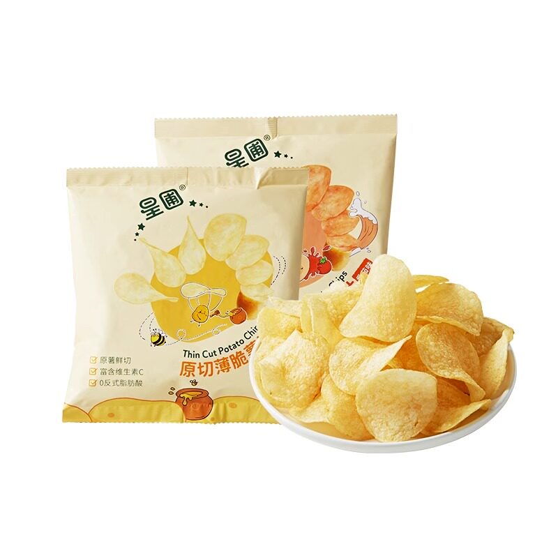 星圃原切薄脆薯片含VC儿童薯片薯条休闲零食原味番茄40g/袋怎么样,好用不?