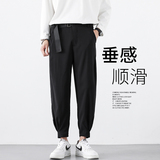 潮男装春夏休闲裤九分裤束脚裤社会精神小伙西裤子哈伦K449P25，男装西裤，四季星座303A