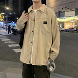 灯芯绒衬衫男秋冬加绒加厚宽松美式潮流外套JK2022常规30加绒40，男装衬衫，四季星座303A