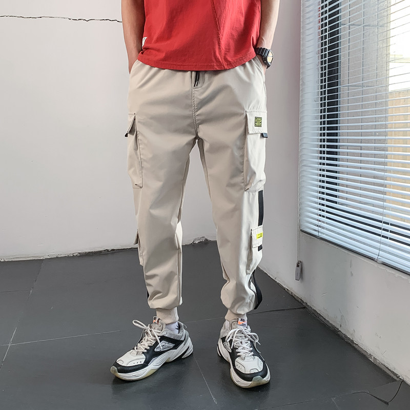 2026春款男休闲裤束脚裤运动裤哈伦裤子九分裤工装长裤K15-P25,男装工装外套,四季星座303A