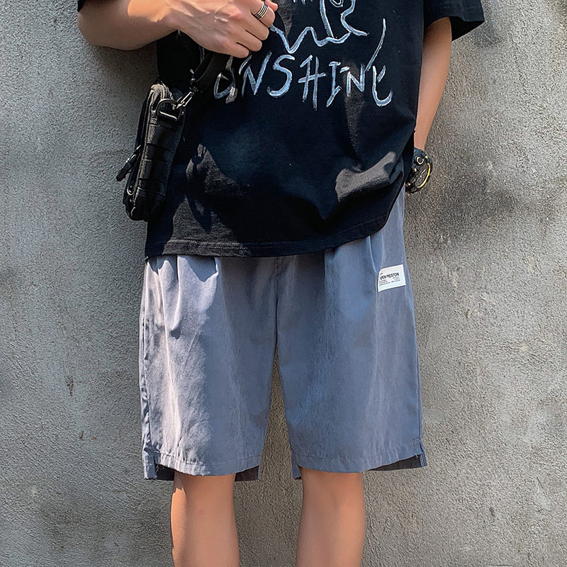 夏季男士五分休闲短裤加肥加大码潮胖子宽松裤子运动直筒港风K179,男装休闲裤,四季星座303A