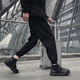 潮男装秋冬休闲裤九分裤束脚裤社会精神小伙西裤子哈伦K254P25，男装西裤，四季星座303A