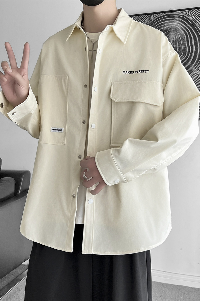 JK2025男士外套衬衫长袖衬衣春秋冬装夹克工装上衣服常规30加厚40,男装夹克,四季星座303A