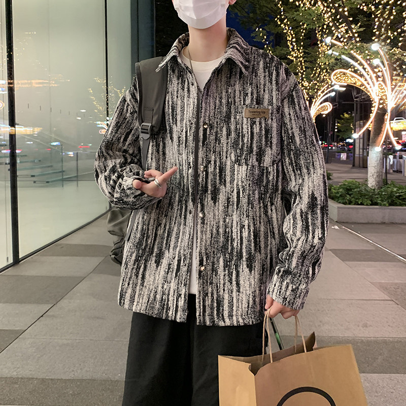 抖音春秋夹克外套小香风男大码银潮流男装外套JK2024,男装夹克,四季星座303A