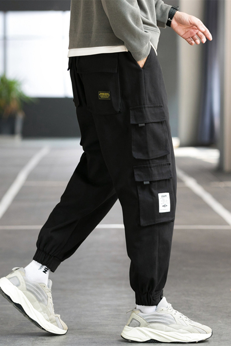 工装裤男日系束脚裤潮牌宽松多口袋长裤春季九分303-KZ24(纯棉）,男装工装外套,四季星座303A