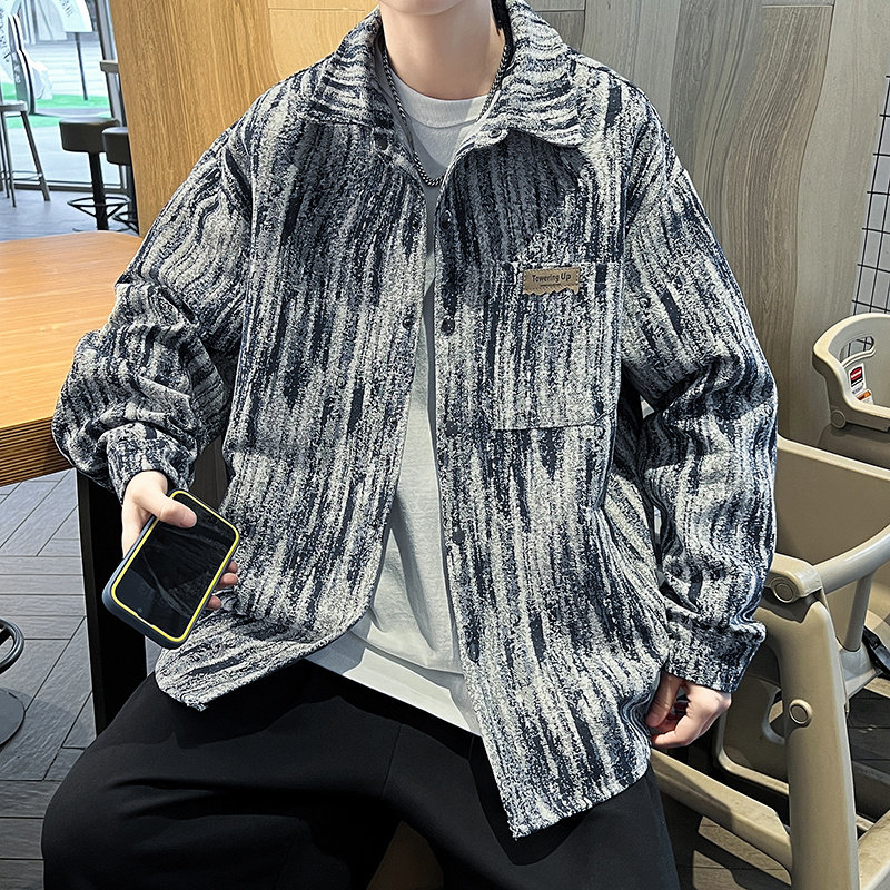 抖音春秋夹克外套小香风男大码银潮流男装外套JK2024,男装夹克,四季星座303A