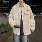 JK2025男士外套衬衫长袖衬衣春秋冬装夹克工装上衣服常规30加厚40，男装夹克，四季星座303A