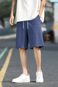 新中式亚麻裤子夏季轻薄透气潮男士短裤棉麻休闲裤风男装K600图片