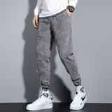 男士运动裤休闲裤子长裤秋冬灯芯绒束脚裤学生9分裤牛仔裤K888，男装牛仔裤，四季星座303A