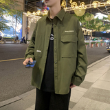 JK2025男士外套衬衫长袖衬衣春秋冬装夹克工装上衣服常规30加厚40，男装夹克，四季星座303A