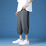 七分裤男士短裤夏季冰丝潮流直筒大码运动休闲八分中裤子K970P17，男装牛仔裤，四季星座303A