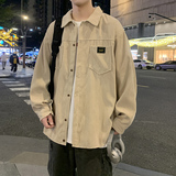灯芯绒衬衫男秋冬加绒加厚宽松美式潮流外套JK2022常规30加绒40，男装夹克，四季星座303A