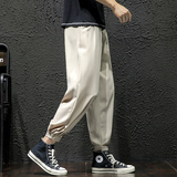 垂感冰丝休闲裤男西裤宽松速干空调裤夏季超薄款九分裤子K91，男装西裤，四季星座303A
