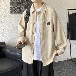 灯芯绒衬衫男秋冬加绒加厚宽松美式潮流外套JK2022常规30加绒40图片