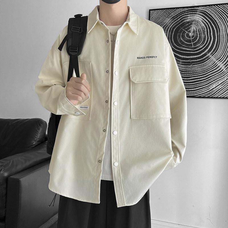 JK2025男士外套衬衫长袖衬衣春秋冬装夹克工装上衣服常规30加厚40,男装夹克,四季星座303A