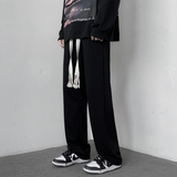 高街裤子男女春秋垂坠休闲宽松百搭直筒冬黑色潮牌运动卫裤K28，男装休闲裤，四季星座303A