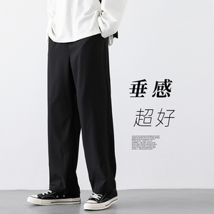 2025新款轻薄冰丝休闲裤裤子男学生运动直筒西装裤九分裤K213P19图片