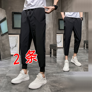 夏季九分裤男修身潮流小脚裤社会小伙束脚裤束腿休闲裤K011+K022图片